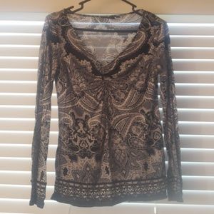 Medium long sleeve sheer shirt